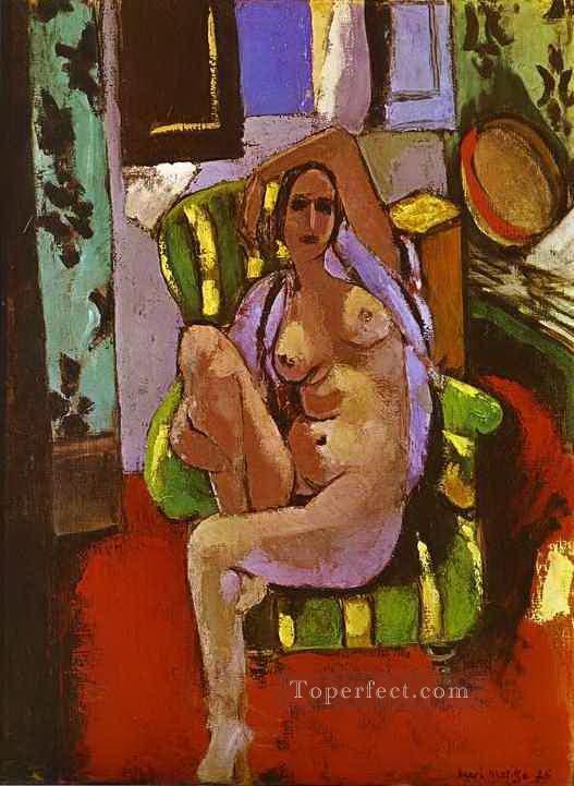 Nude Sitting in an Armchair abstract fauvism Henri Matisse Oil Paintings
